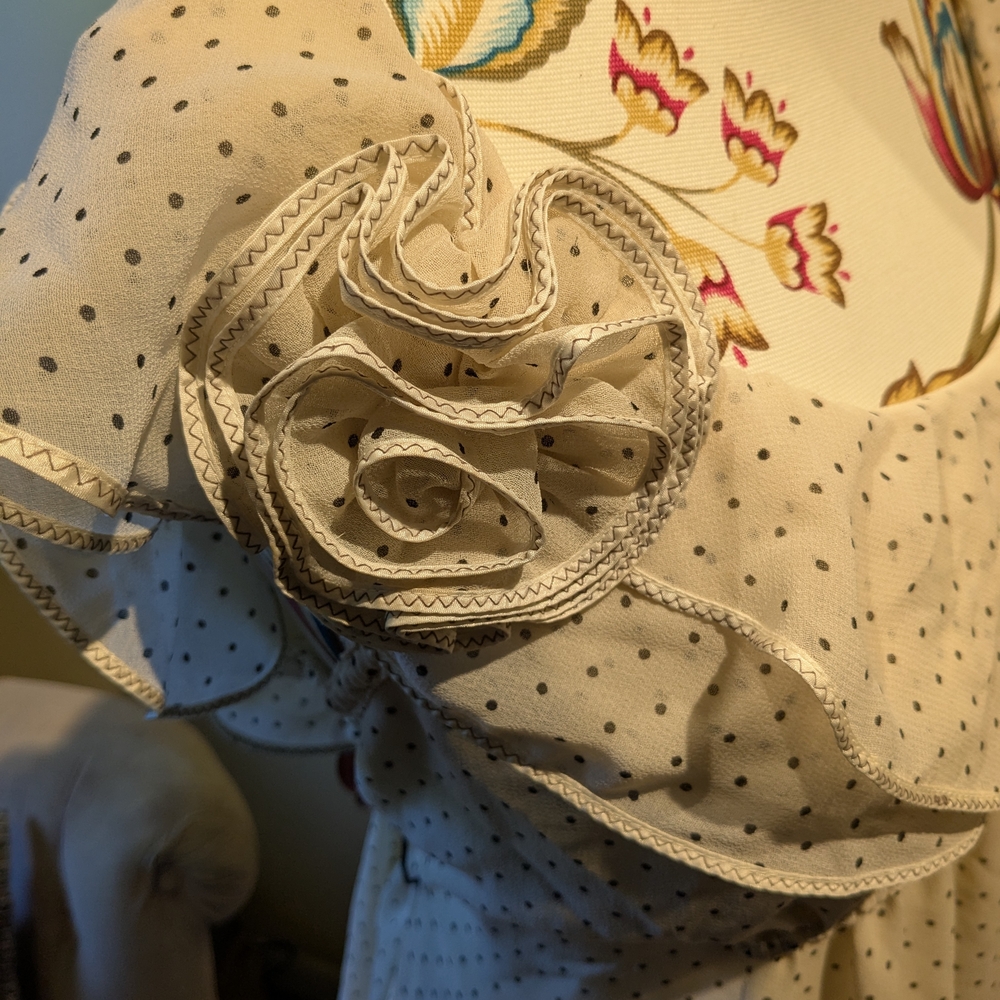 Polka Dot Ruffle Blouse - Picture 2 of 3